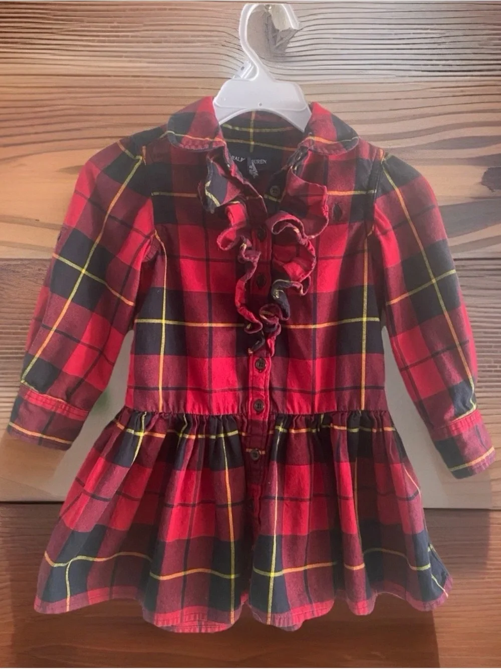 Ralph Lauren Navy, Yellow and Black Plaid Shirt